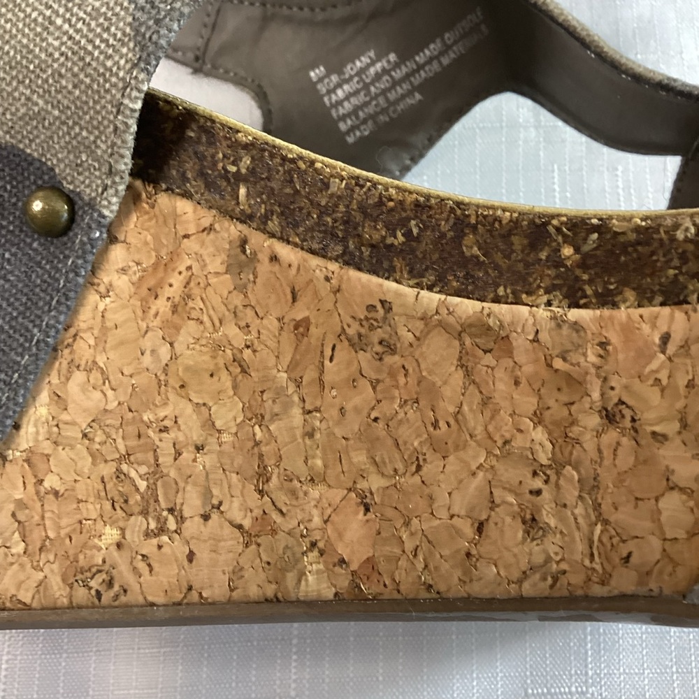 Sugar Camo Fabric Cork Platform Sandals Size 8 - Picture 15 of 15